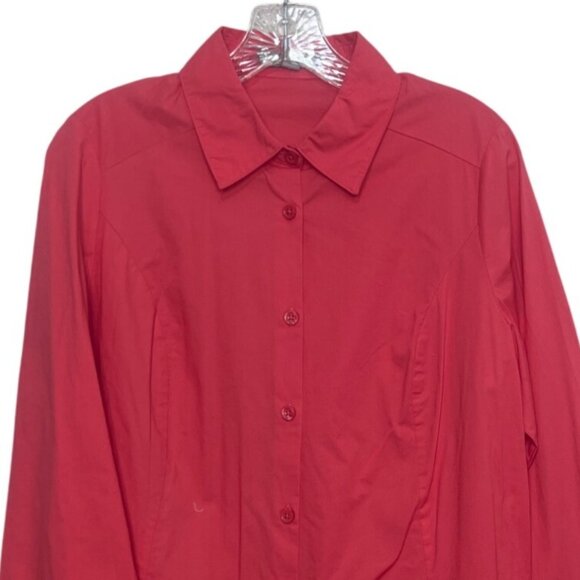 Jessica London Button Down Shirt Womens 18W Pink New WOT - Picture 3 of 8